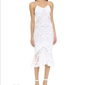 New JONATHAN SIMKHAI Bonded Burnout white Dress
